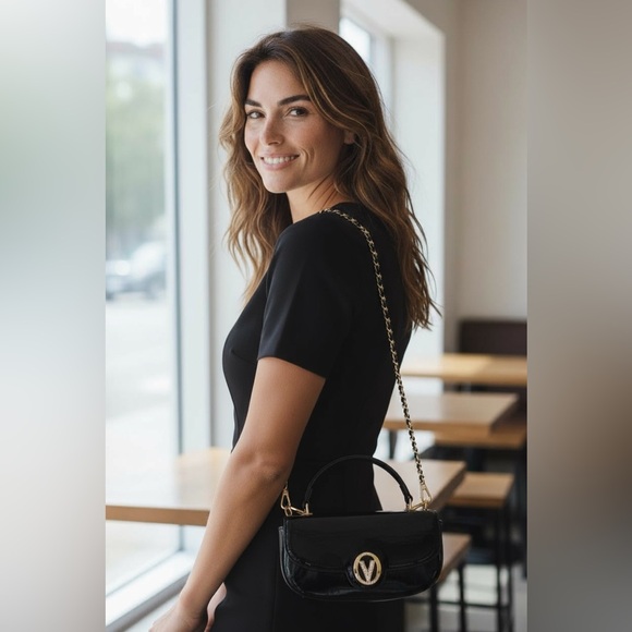 Valentino Orlandi Black Patent Leather Handbag - Picture 7 of 7